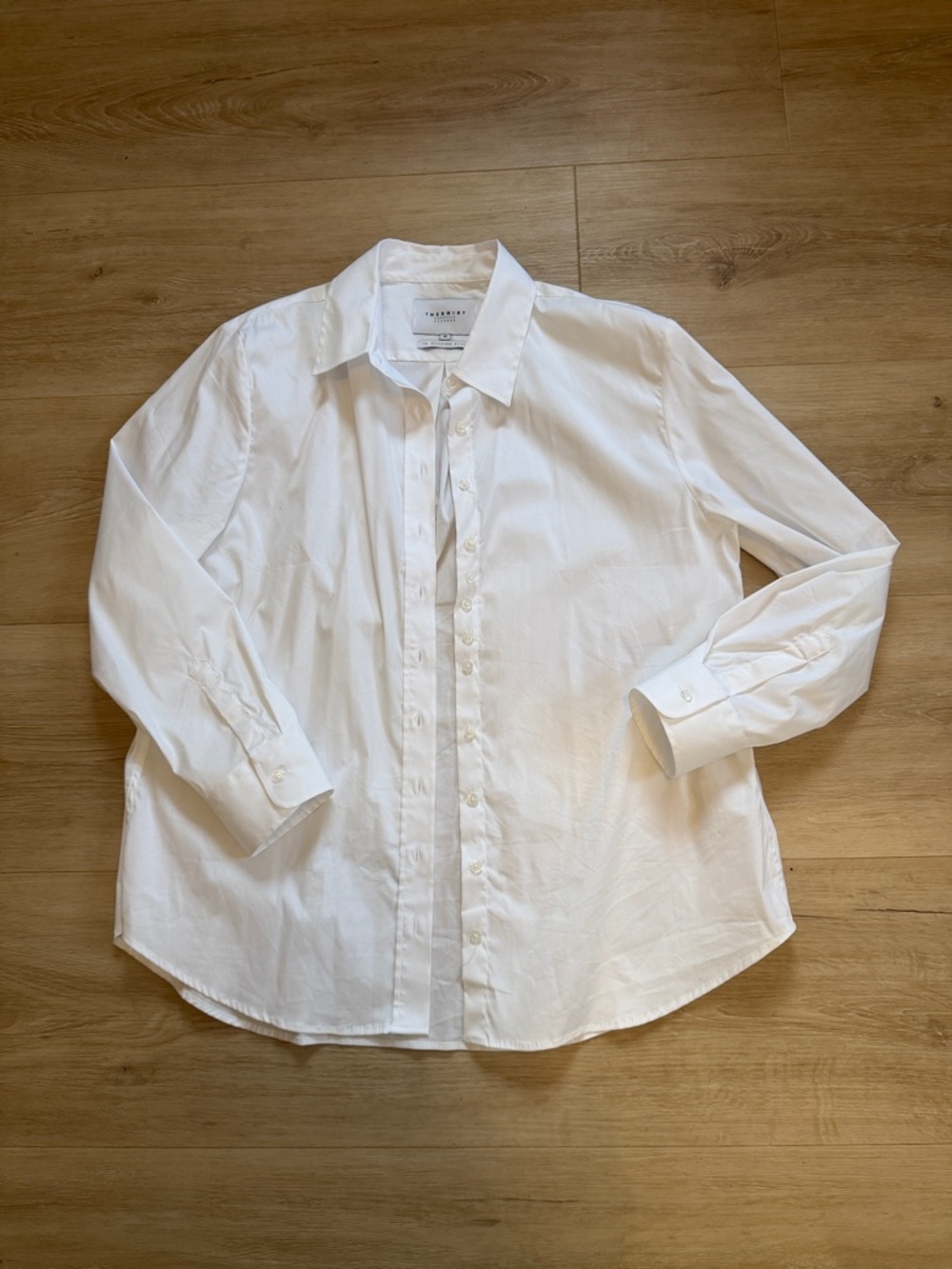 Classic White Men's Button-Up Shirt